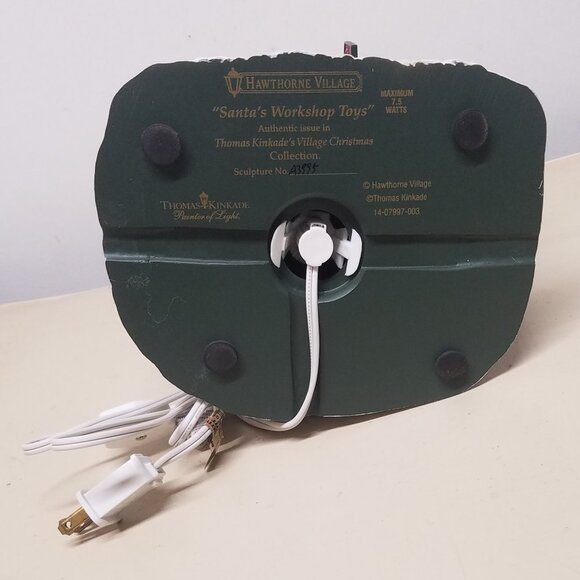 Hawthorn Village Thomas Kinkade Christmas Light Up Santa's Workshop - Picture 7 of 10